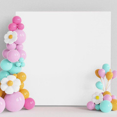 Square Wedding Arch Cover White 6.6 Ft. X 6.6 Ft. Stretch Spandex Backdrop for P