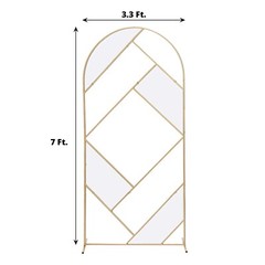 Gold 7 feet Metal Round Top Geometric Wedding BACKDROP STAND Party Decorations