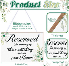 Stunning Wedding Reserved Seating & Memorial Signs – Beautifully Designed