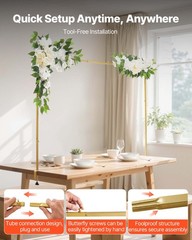 VEVOR Over the Table Rod Stand with Clamps Adjustable Table Arch Stand for Party