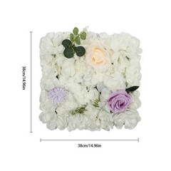 3D Flower Wall Panel-12pcs Artificial Flower Wall Background Rose Wedding Wall