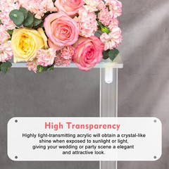 10 Pcs Acrylic Flower Stand Wedding Centerpiece Tall Vase Bouquet Backdrop Vase