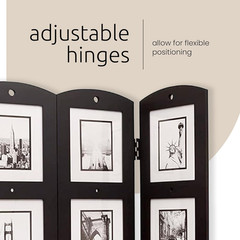3-Panel Photo Collage Room Divider & Privacy Screen for Home & Office Decor