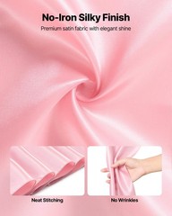 Rose Gold Satin Chair Sashes 7x108in, 100pcs High-Density Luxe Bows