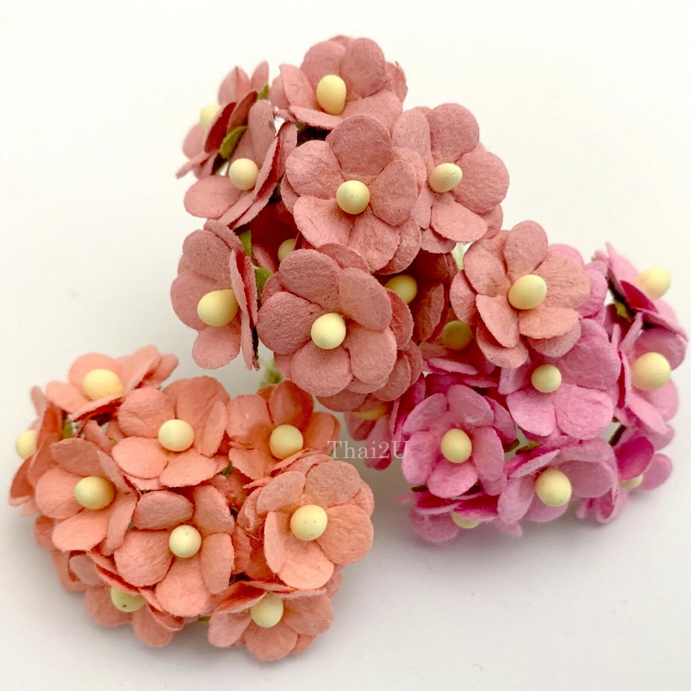 5/8″-1.5cm Mixed 3 Cottage Paper flower Wedding Card Scrapbook Craft (S10m)