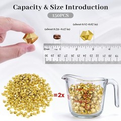 150PCS Gold Acrylic Ice Rocks – Elegant Faux Nuggets for Table Scatter & Decor