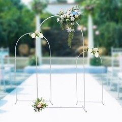 3Pcs Metal Stand Wedding Arch Backdrop Stand For Ceremony Party Yard Venue Decor