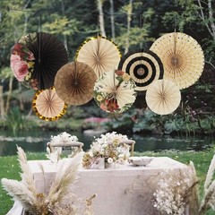 Party Hanging Paper Fans Decoration Set for Wedding Birthday Party Mother’s D…