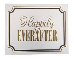 14 Piece Gold & Black Wedding Sign Set