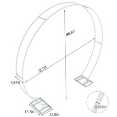 Metal Round Wedding Backdrop Stand Free Standing Falling Curtain Arch Venue Deco