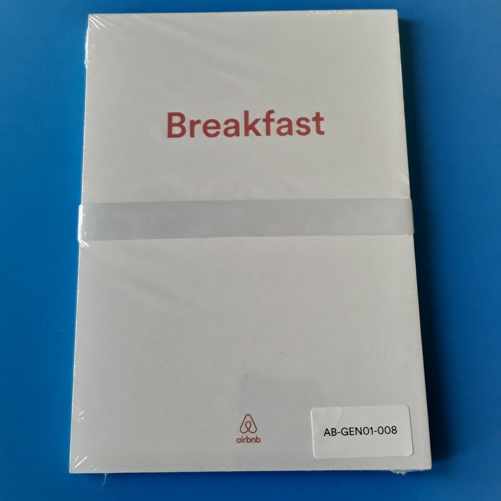 Airbnb Breakfast Menu Announcement Cards for Bed and Breakfast Guests