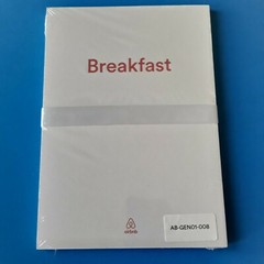 Airbnb Breakfast Menu Announcement Cards for Bed and Breakfast Guests