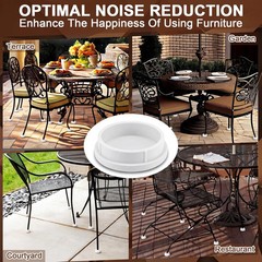 24 Pcs 1-1/4″ Wrought Iron Chair Leg Caps Heavy Duty Nylon Furniture Pads Round