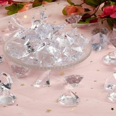 2 Pounds of 25 Carat Clear Acrylic Diamonds Big Diamonds WEDDING TABLE
