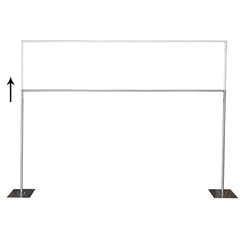 Heavy Duty Pipe Drape Kit Backdrop Support w/ Metal Steel Base-Height Adjustable