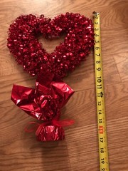 Ashland NEW Tinsel Topary Red Hearts Party Wedding Decor Home Valentine.LOVE