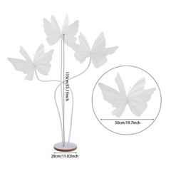 Wedding Artificial Butterfly Decorations Giant 3-head 53.15 inch White with Base