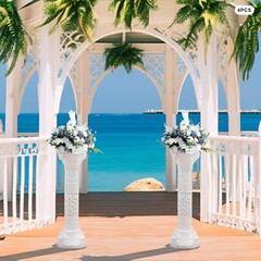 White Wedding Roman Column,4PCS Roman Columns Wedding Column Stand