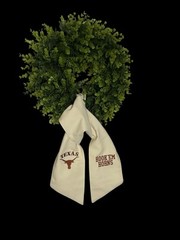 University of Texas (UT) Cotton Wreath Sash (2 Logos) 31k Stitch Hook Em Horns