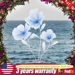3-Head Wedding Artificial Flower Gradient Blue Wedding Decor Artificial Flower