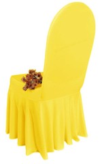 Wedding Linens Inc. Banquet Spandex Stretch Lycra Chair Covers with Skirt