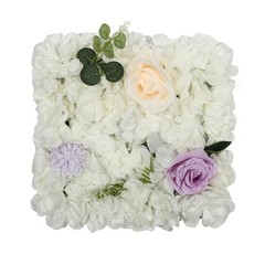 3D Flower Wall Panel-12pcs Artificial Flower Wall Background Rose Wedding Wall