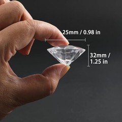 2 Pounds of 25 Carat Clear Acrylic Diamonds Big Diamonds WEDDING TABLE