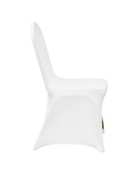 Stretch Spandex Wedding Party Arched Front Chair Covers White (50pcs)