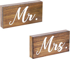 Rustic Mr and Mrs Sign for Wedding Tables, Wooden Mr and Mrs Letters for Sweethe