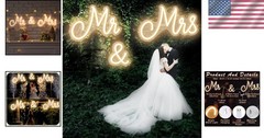 Mr & Mrs Neon Light for Wedding Reception