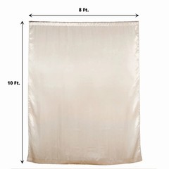 8×10 ft BEIGE Satin CURTAIN Wedding Photography Backdrop Panel Party Decorations