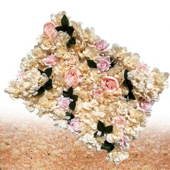 12 Pcs Artificial Rose Flower Wall Panel Bouquet Wedding Party Backdrop Decor