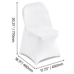 Uimoso 150PCS White Spandex Chair Covers for Weddings, Parties,and Dining Events