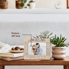 Mr and Mrs Picture Frame, Christian Wedding Gifts, Wedding Engagement Gifts f…