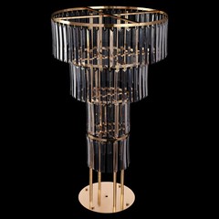 Wedding Gold Crystal Flower Stand, Round Pedestal Stand, Crystal Flower Stand