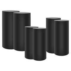 Metal Pedestal Stands Black Cake Stands For Desserts 6PCs Durable Anti-Scratch