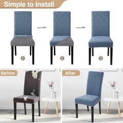 SearchI Dining Room Chair Covers Set of 4, Stretch Jacquard Parsons Chair Sli…