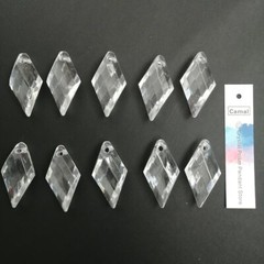 30pcs Acrylic Crystal Drop Pendant Prisms Chandelier Curtain Lamp Hanging Parts
