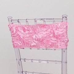 Satin Rosettes Stretchable Spandex Banquet Chair Sashes Wedding Decorations SALE