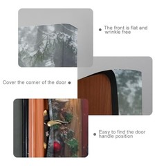 Christmas Fairy Door Cover, Stretch Fabric Backdrop Porch Covers 35 x 79 in