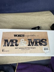 Mr and Mrs Signs – MDF Table Decorations Freestanding Letters – Wall Hangers