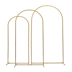 3 Pcs Arch Backdrop Stand Wedding Gold Backdrop Stand For Ceremony Metal Decor