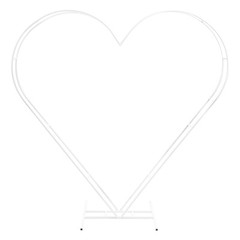 Dual Tube Metal Wedding Arch Backdrop, Heart-Shaped Wedding Arch Stand,