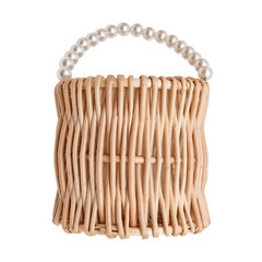 8Pcs Handmade Wicker Flower Baskets Natural Wood Color For Wedding Party Decor