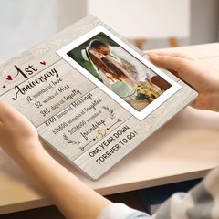 1st Anniversary Paper Gifts for Him Her – One Year Romantic Wedding Picture F…
