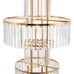 Crystal Wedding Vases Iron Flower Rack Electroplated Stand Shelf Floor Mount