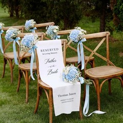 Rustic Memorial Wedding Chair Sign Reserved Banner Loved Ones