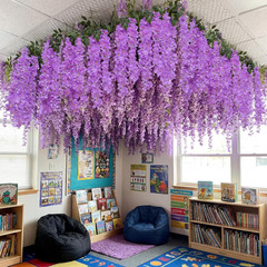Purple 26 Pcs 3D Wisteria Tree for Classroom Room Ceiling Wall Decor Bulletin…