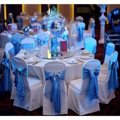 Universal 50/100 pcs Polyester Spandex Wedding Chair Covers Arched Front White