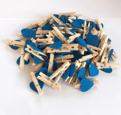 Mini Heart-Shaped Wooden Clips: Photo/Paper/Clothes Pegs for Home Decor